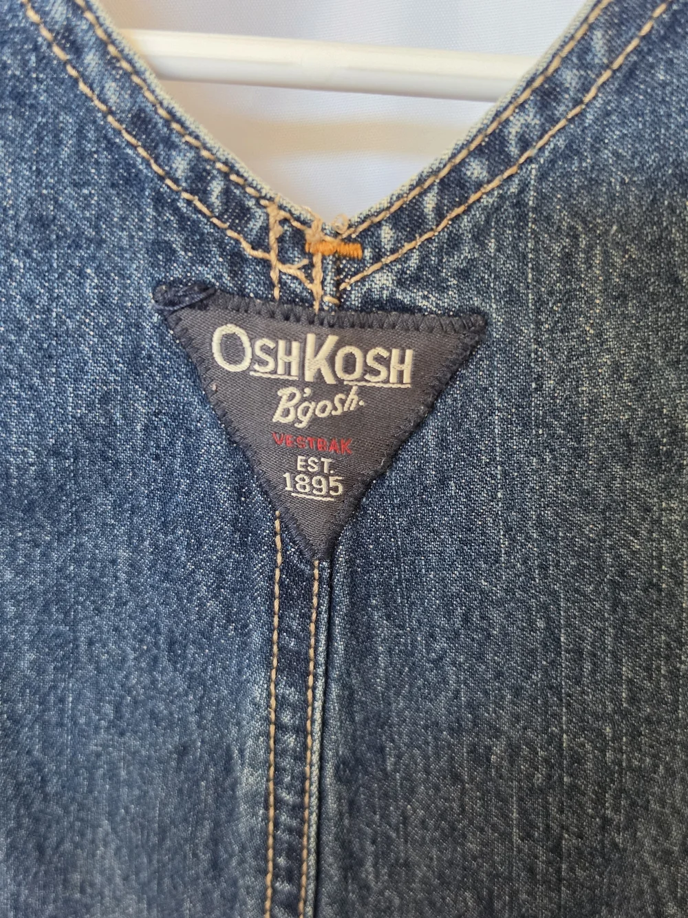 OshKosh B'gosh Denim Minnie Mouse Overall Dress in Blue and Red